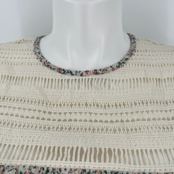 English Factory Women's Floral Lace Trim Dress Size M Shift Button Close - Picture 3 of 15